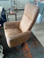 Draaibare fauteuil stoel meer standen, Huis en Inrichting, Stoelen, Ophalen, Gebruikt, Bruin, Leer