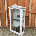 Vitrine kast wit sier pronk Engeland 119,5 cm brocante, Huis en Inrichting, Kasten | Vitrinekasten, 50 tot 100 cm, Glas, 25 tot 50 cm