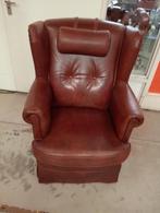 Oor fauteuil leder, Huis en Inrichting, Fauteuils, Ophalen, Zo goed als nieuw