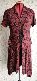 RIMINI Ongevoerd en Apart Zwart/ Rood Jurkje Maat 4 = 44/46, Overige kleuren, Maat 46/48 (XL) of groter, Ophalen of Verzenden