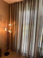 Inbetween gordijnen 2x260x260 cm bruin/taupe met streep, Huis en Inrichting, Stoffering | Gordijnen en Lamellen, Bruin, 200 cm of meer