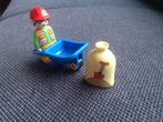 playmobil 123 arbeider met kruiwagen bouwvakker 6961, Ophalen of Verzenden, Zo goed als nieuw, Complete set