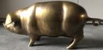 VARKEN - BRONS - BEELD/SPAARPOT, Verzamelen, Spaarpotten, Ophalen of Verzenden, Zo goed als nieuw, Metaal of Blik, Dier