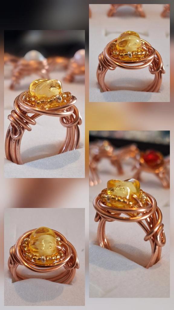 Mooie unieke elegante koperen ringen., Sieraden, Tassen en Uiterlijk, Ringen, Nieuw, Dame, 17 tot 18, Ophalen of Verzenden