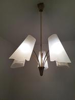 Jaren 50 design hanglamp, luchter, Ophalen, Gebruikt, Glas, 75 cm of meer