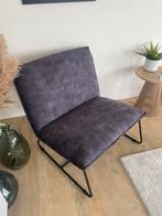 Velours stoel donkergrijs Fauteuil 1,5 zit antraciet adore, Ophalen, Nieuw, Eén, Stof