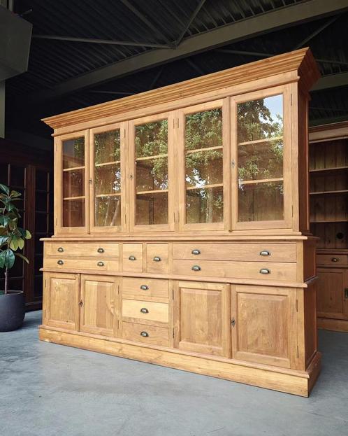 Landelijke Buffetkast | Teak Servieskast | Winkel #2063, Huis en Inrichting, Kasten | Buffetkasten, 200 cm of meer, 200 cm of meer