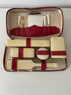 Vintage rode  manicure reiskoffer set, Ophalen of Verzenden