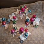 B901 oude tafelstukjes van metaalblaadjes met balletjes, Diversen, Kerst, Ophalen of Verzenden, Gebruikt