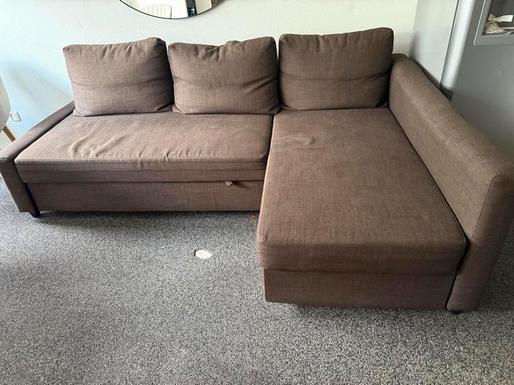 Kleine Hoekbank Slaapbank met Opbergruimte, Huis en Inrichting, Banken | Bankstellen, Gebruikt, Hoekbank, Driepersoons, 200 tot 250 cm