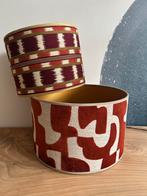 Handgemaakte lampenkappen van designstoffen, Rond, Nieuw, Ophalen of Verzenden, Bruin