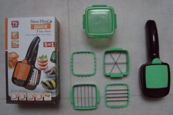 Nieuw in verpakking 7 delige Nicer Dicer Quick 5 in 1 snijer beschikbaar voor biedingen