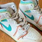 Nike Air Jordan 1 Mid SE GS Multi Knit' maat 38,5, Ophalen of Verzenden, Gebruikt, Schoenen