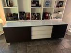 Dressoir buin-wit Hulshoff, Huis en Inrichting, Kasten | Dressoirs, Ophalen, Gebruikt, Glas, 200 cm of meer