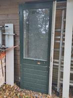 Buitendeur hardhout rechtsdraaiend 81,5*211, Doe-het-zelf en Verbouw, Deuren en Horren, Ophalen, Gebruikt, 80 tot 100 cm, Buitendeur