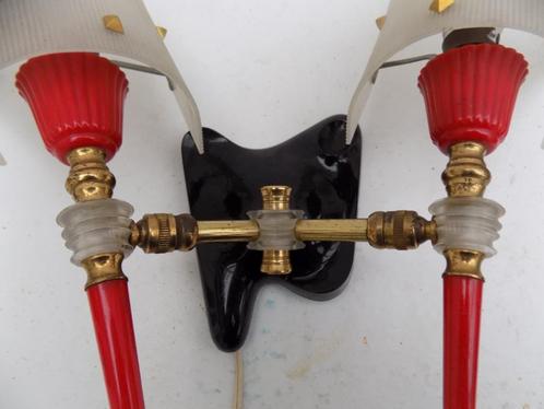 Vintage messing designlamp uit Frankrijk 1950 vintage retro, Huis en Inrichting, Woonaccessoires | Overige, Gebruikt, Ophalen of Verzenden