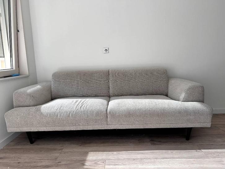 Grijze 3-zits bank Fonq - Goede staat, Huis en Inrichting, Banken | Bankstellen, Gebruikt, Rechte bank, Tweepersoons, 200 tot 250 cm