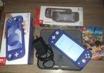 Nintendo switch lite blauw + spel + oplader + case  z.g.a.n, Spelcomputers en Games, Spelcomputers | Nintendo Switch Lite, Ophalen of Verzenden