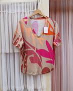 Majestic Filatures leuk kleurig linnen t-shirt top S M, Maat 38/40 (M), Nieuw, Ophalen of Verzenden, Korte mouw