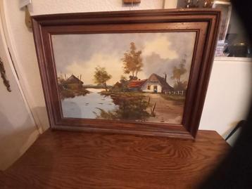 Schilderij met Hollands Landschap beschikbaar voor biedingen
