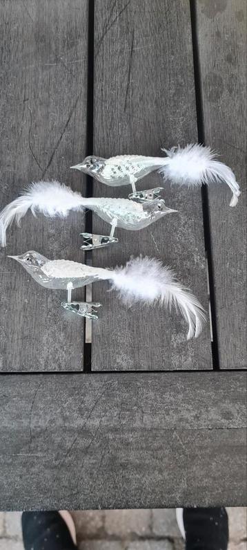 Vintage glazen kerst vogeltjes  beschikbaar voor biedingen