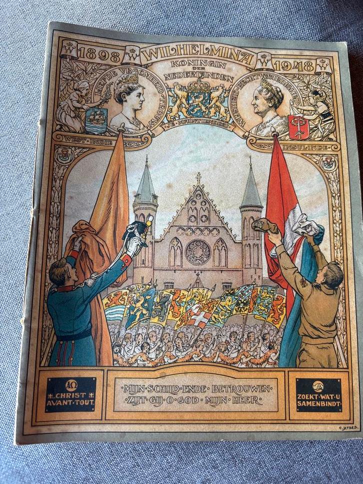 Oude Wilhelmina Folder/Catalogus 1898-1948, Boeken, Catalogussen en Folders, Gelezen, Folder, Ophalen