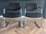8 x vergaderstoelen zwart en aluminium frame - ophalen, Ophalen, Zwart, Zo goed als nieuw, Metaal