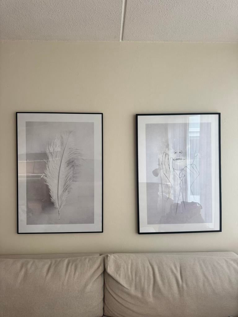 Lijsten 70x100 zwart, Ophalen of Verzenden, Zo goed als nieuw, Hout, Minder dan 50 cm