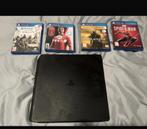 Ps4 slim + Games, 500 GB, Ophalen of Verzenden, Zo goed als nieuw, Zonder controller