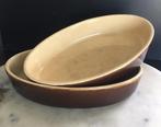 Mooie Franse kwaliteit oven schalen 29cm gebakken terracotta, Ophalen of Verzenden, Zo goed als nieuw