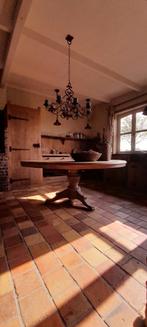 Grote ronde eettafel/kloostertafel 180, Huis en Inrichting, Ophalen, Gebruikt, Landelijke kloostertafel eetkamertafel, 150 tot 200 cm