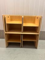 Kubus tafel met 4 kubusstoelen hout Van Dijk kinderset, Kinderen en Baby's, Kinderkamer | Tafels en Stoelen, Ophalen, Zo goed als nieuw