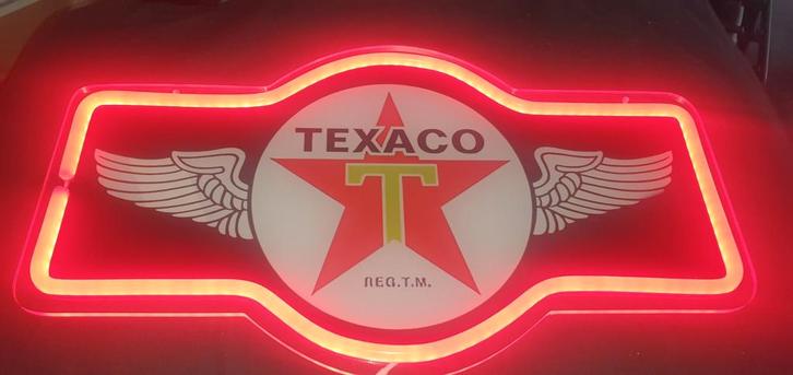 Texaco Neon LED Licht - Mancave/Bar, Verzamelen, Merken en Reclamevoorwerpen, Nieuw, Ophalen of Verzenden