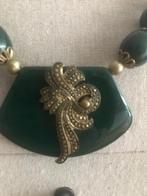 Ketting groen jaren 70, Ophalen of Verzenden, Gebruikt, Groen, Kunststof
