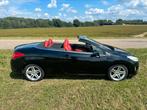 ZEER NETTE PEUGEOT 308 CC 1.6VTi SPORT zwart met rood leder, Auto's, Peugeot, Voorwielaandrijving, 4 cilinders, Cabriolet, 4 stoelen
