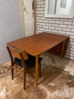 Vintage teakhouten eettafel uitklapbaar, Huis en Inrichting, Tafels | Eettafels, Ophalen, O, O, 50 tot 100 cm