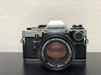 Olympus OM10 + Manuel Adapter, Ophalen of Verzenden, Gebruikt, Spiegelreflex, Olympus