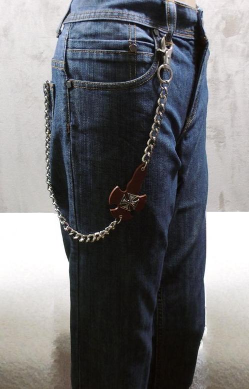 Broek Ketting Heren portemonnee ketting (872), Sieraden, Tassen en Uiterlijk, Kettingen, Nieuw, Overige materialen, Zilver, Ophalen of Verzenden