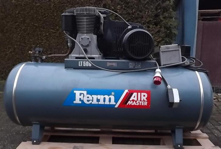 Compressor, Ferm compressor met Abac pomp., Doe-het-zelf en Verbouw, Compressors, Zo goed als nieuw, 6 tot 10 bar, 100 liter of meer