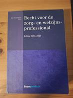 Recht voor de zorg- en welzijnsprofessional, Ophalen of Verzenden, Gelezen, HBO