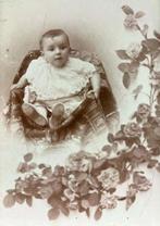 Antieke Franse fotolijst met foto van dreumes, Ophalen of Verzenden