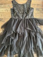 Mooie set zwarte feestjurk met bolero/ vestje maat 158/164, Meisje, Trui of Vest, H&M, Ophalen of Verzenden
