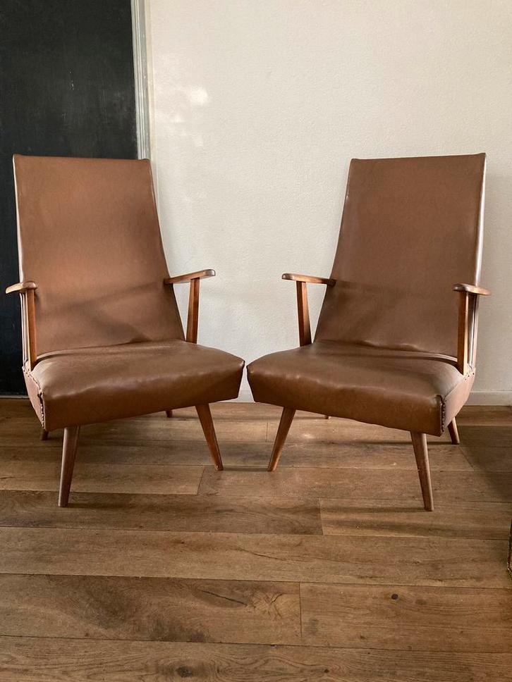 Prijsverlaging!! Retro vintage jaren’60 2identieke fauteuils, Verzamelen, Retro, Huis en Inrichting, Ophalen
