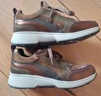 Xsensible Leer Groen bruin Veters Rits Mt 38, Ophalen of Verzenden, Zo goed als nieuw, Bruin, Sneakers of Gympen