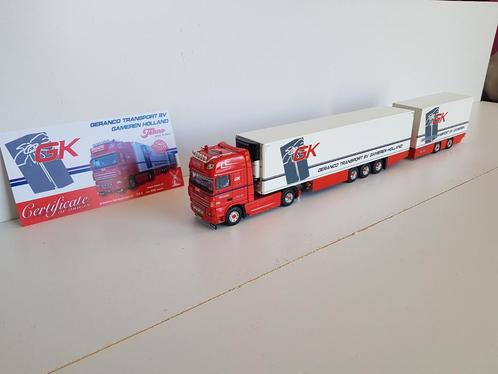 DAF XF105 SSC met gesloten koeloplegger met wipkar LZV., Hobby en Vrije tijd, Modelauto's | 1:50, Nieuw, Bus of Vrachtwagen, Lion Toys