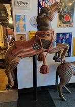 Uniek caroussel draaimolen of kermis paard herkomst Amerika, Antiek en Kunst, Curiosa en Brocante, Ophalen