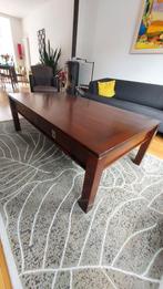 Houten Salontafel met Lades, Ophalen, Gebruikt, 100 tot 150 cm, 50 tot 75 cm