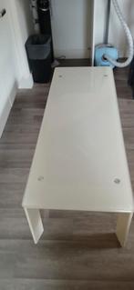 Te koop glazen langwerpige salontafel, Huis en Inrichting, Tafels | Salontafels, Ophalen, 100 tot 150 cm, 50 tot 100 cm, Zo goed als nieuw