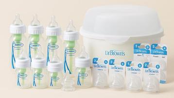 Dr. Brown’s Complete Set – Flessen+Spenen+Sterilisator–Nieuw beschikbaar voor biedingen