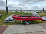 Zeer nette Quitsilver 430 inclusief Johnson 25pk en trailer, Watersport en Boten, Ophalen, Quicksilver, Gebruikt, Benzine